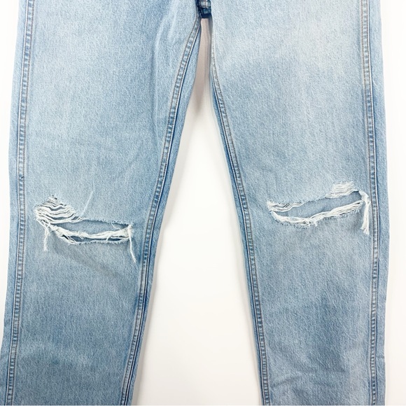 Re/Done 90s High Rise Loose Fit Jeans 26 Beach Destroy Light Wash - Picture 4 of 12